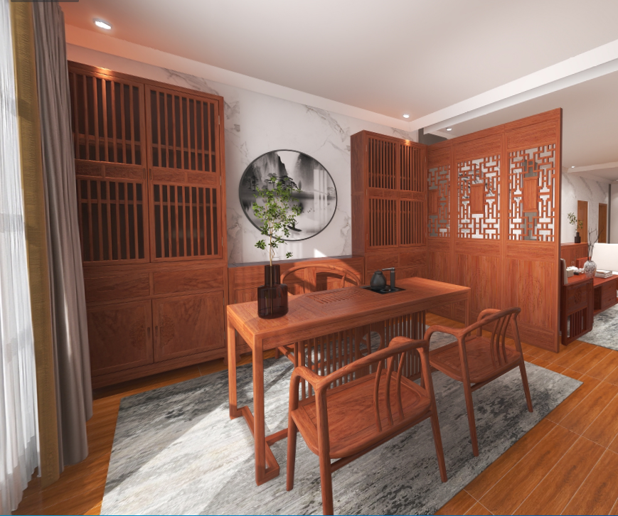 新中式书房#书房设计