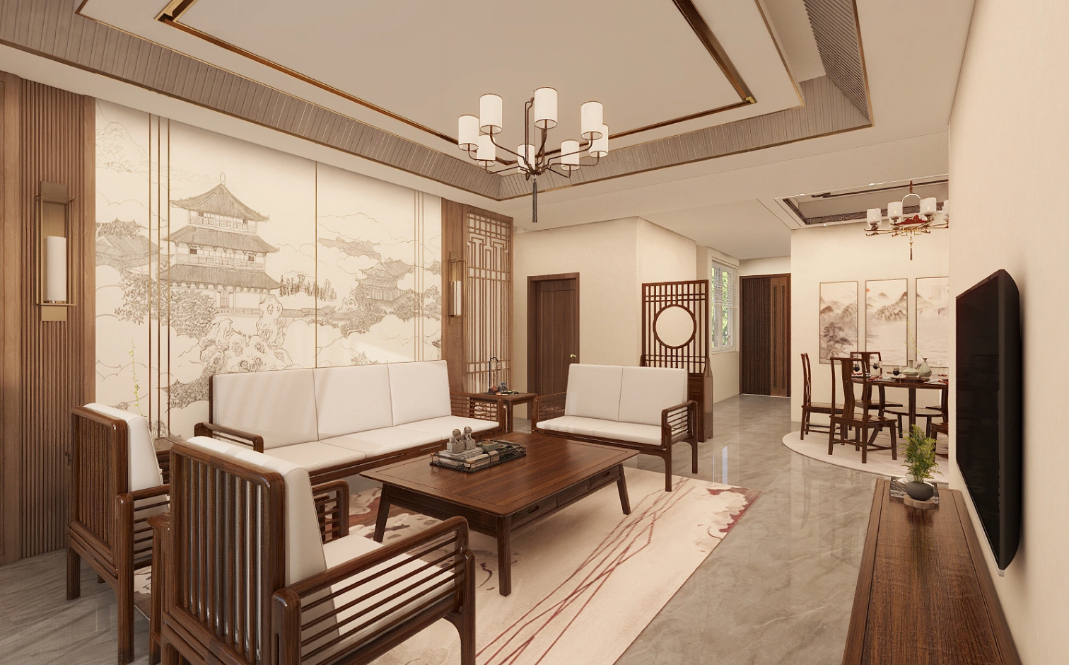 慧源山庄145㎡#新中式设计